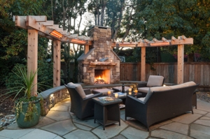 Outdoor Sitting Area with Fire Pit Photo